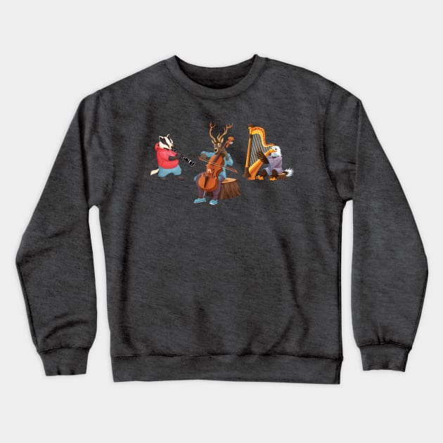 Animal Musicians Crewneck Sweatshirt by ddraw